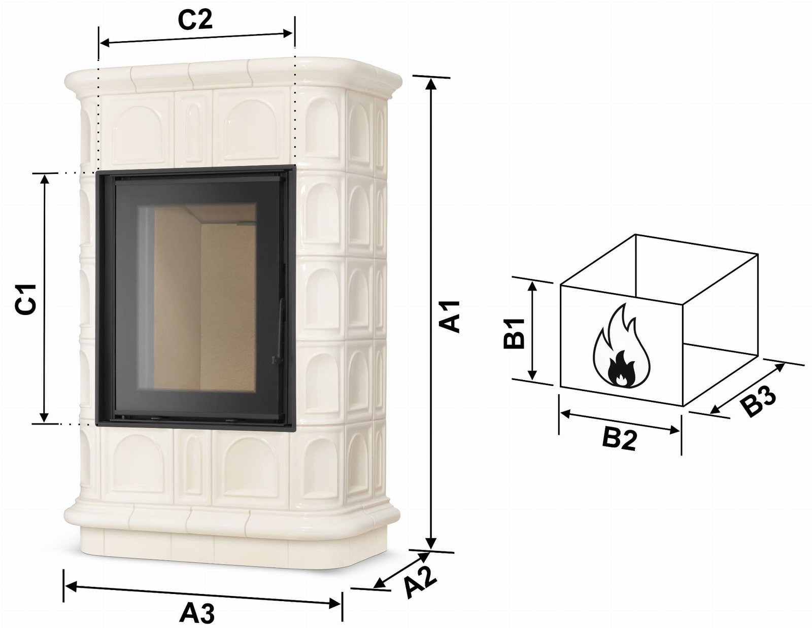 Koklinis židinys BLANKA BOGNA – LAVA LUMINA (8,2 kW) Smėlio