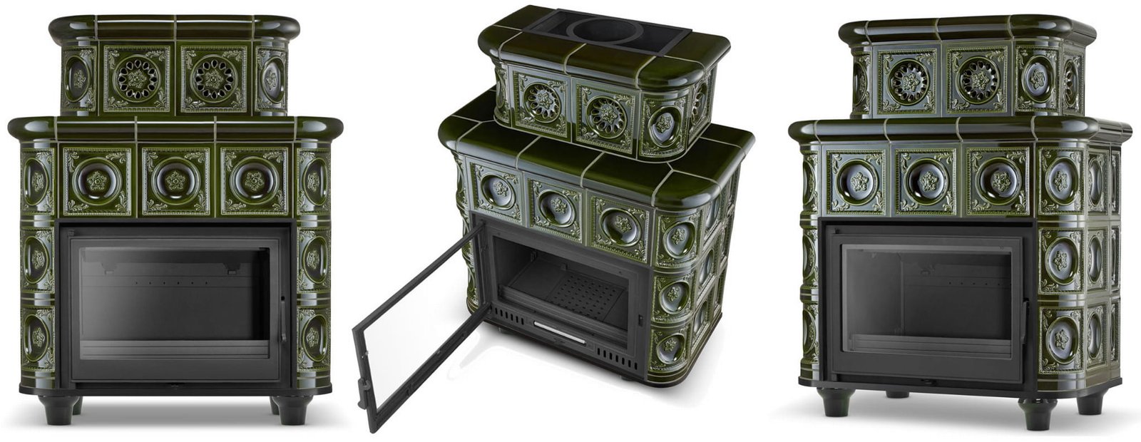 Koklinis židinys ASPEN – NORDFLAM ETNA (13 kW) Žalia