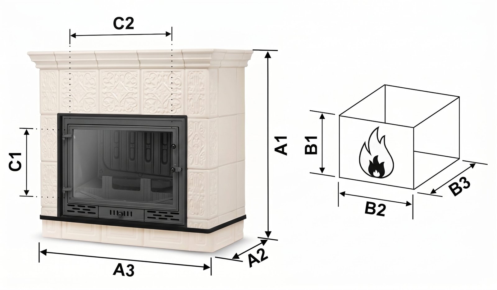 Koklinis židinys MALLORCA su vandens kontūru – FERGUSS FGS-LUX20 (16,2 kW) Smėlio
