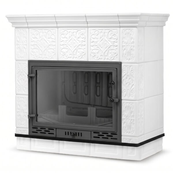 Koklinis židinys MALLORCA su vandens kontūru – FERGUSS FGS-LUX20 (16,2 kW) Balta