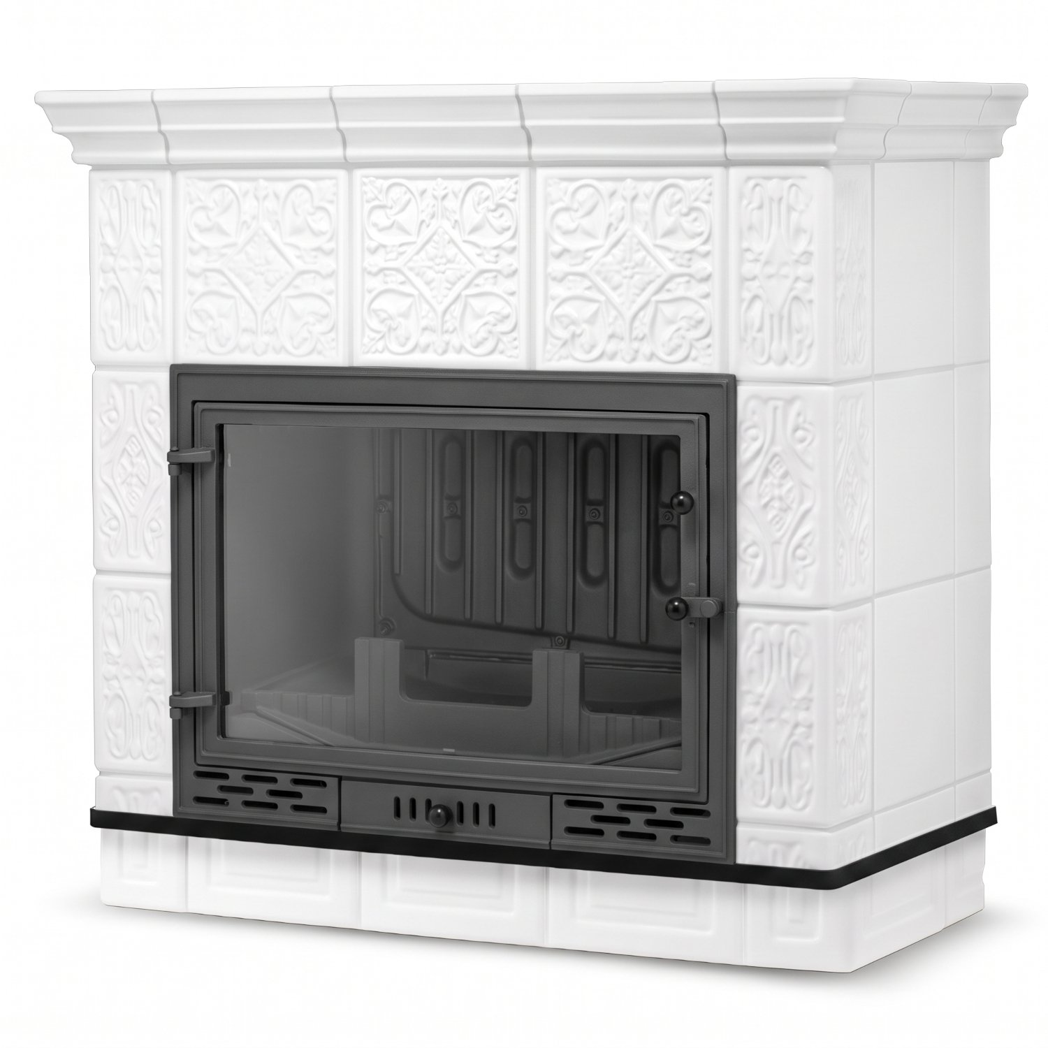 Koklinis židinys MALLORCA su vandens kontūru – FERGUSS FGS-LUX20 (16,2 kW) Balta