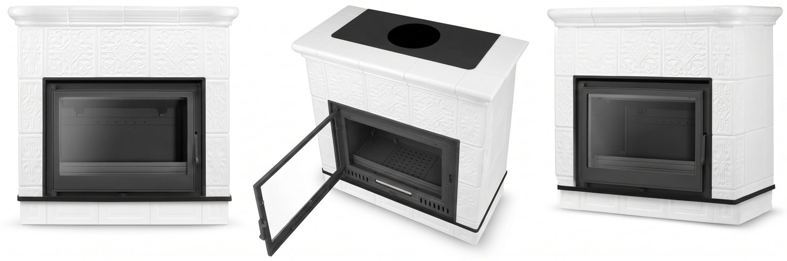 Koklinis židinys MALLORCA – FERGUSS FGS-LUX18 (11,7 kW) Balta