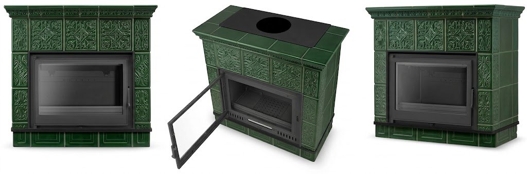 Koklinis židinys MALLORCA – FERGUSS FGS-LUX18 (11,7 kW) Žalia