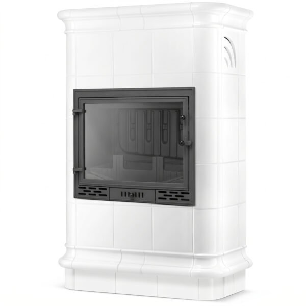 Koklinis židinys ROMA su vandens kontūru – FERGUSS FGS-LUX20 (16,2 kW) Balta