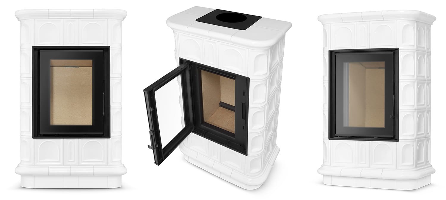 Koklinis židinys BLANKA BOGNA – LAVA LUMINA (8,2 kW) Balta