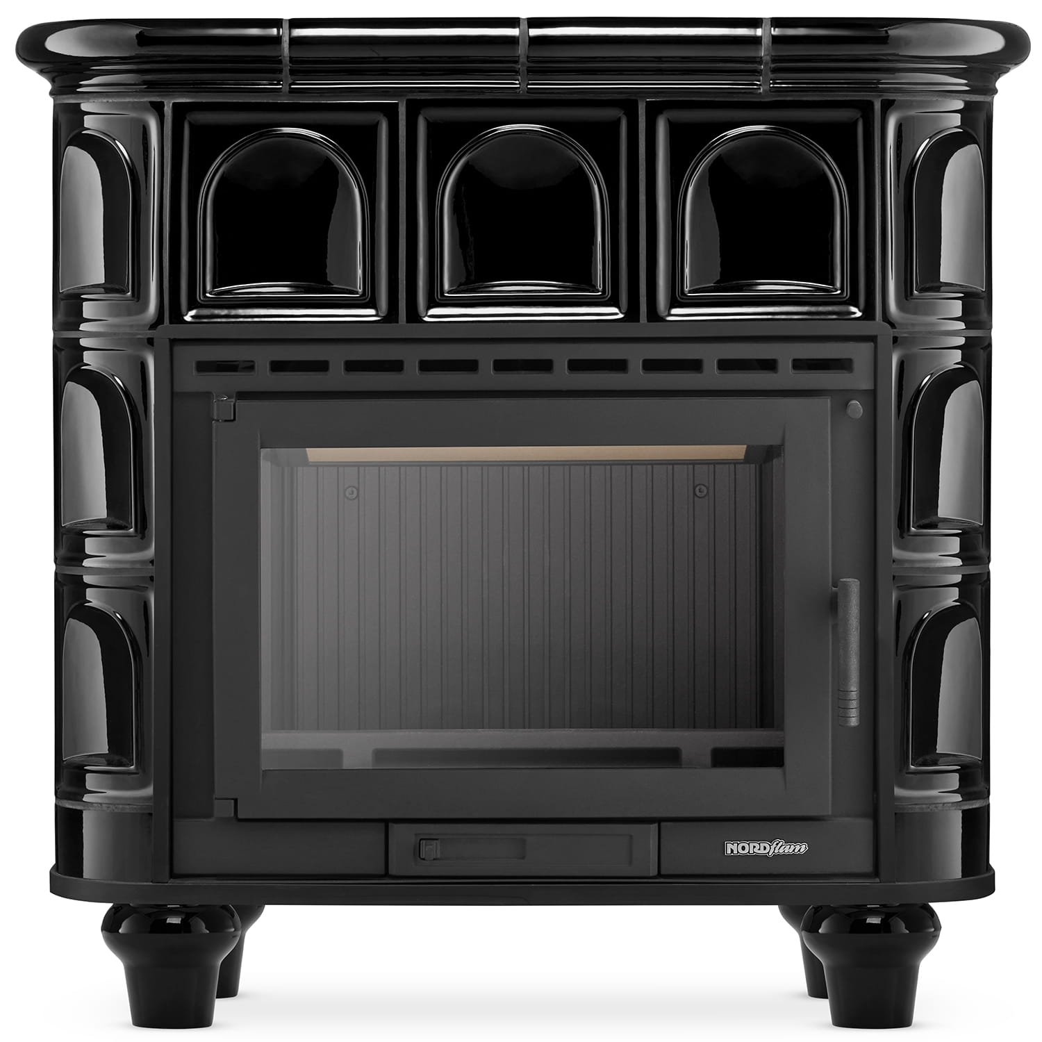 Koklinis židinys FLORENCJA – FERGUSS FGS-LUX18 (11,7 kW) Juoda