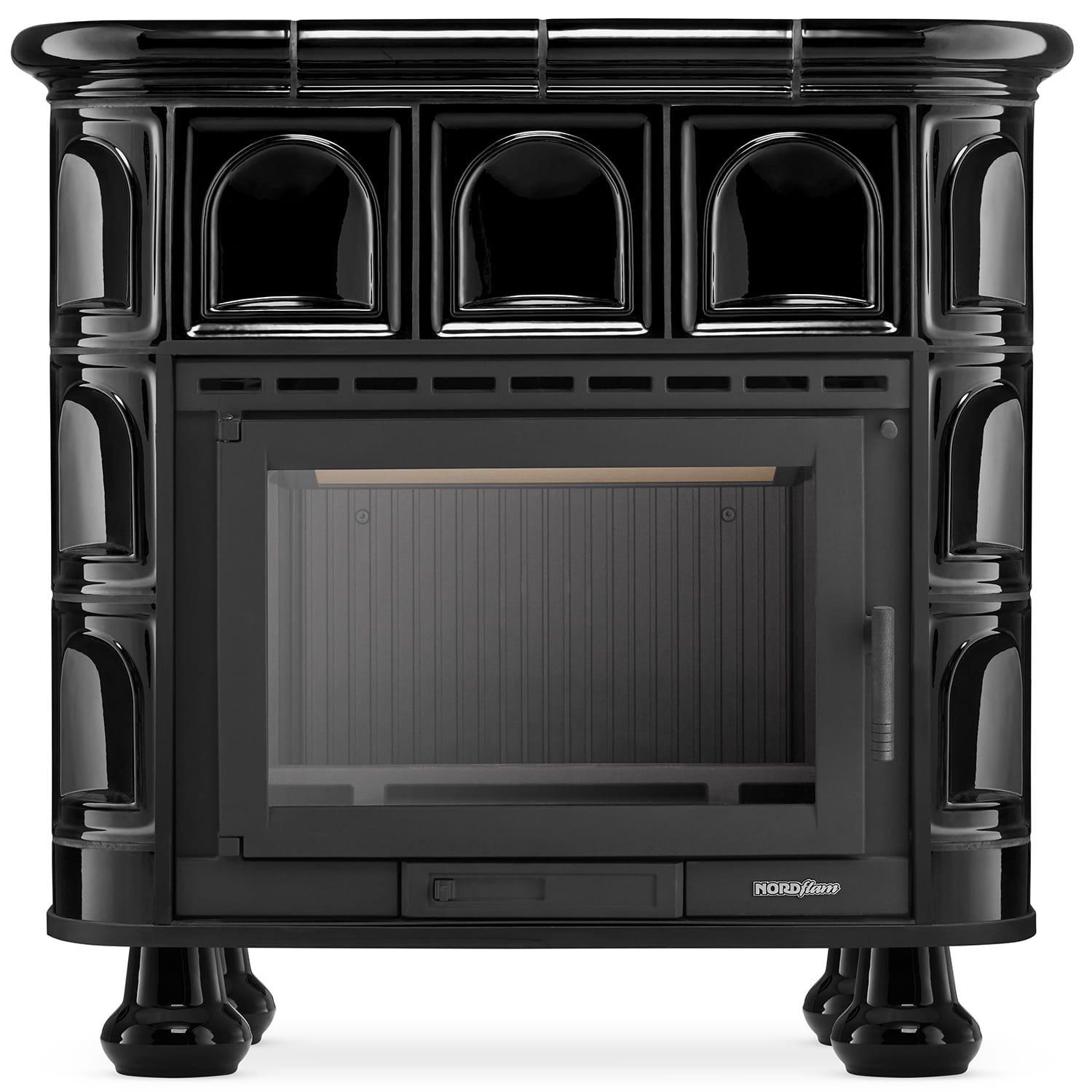 Koklinis židinys FLORENCJA – FERGUSS FGS-LUX18 (11,7 kW) Juoda