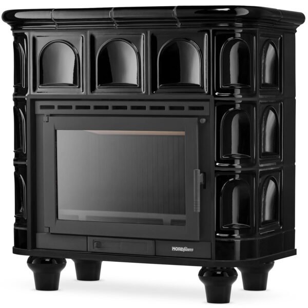 Koklinis židinys FLORENCJA – FERGUSS FGS-LUX18 (11,7 kW) Juoda