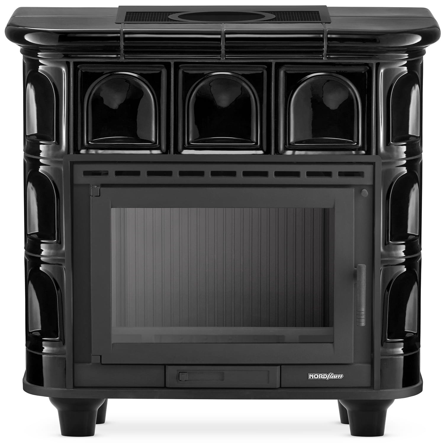 Koklinis židinys FLORENCJA – FERGUSS FGS-LUX18 (11,7 kW) Juoda