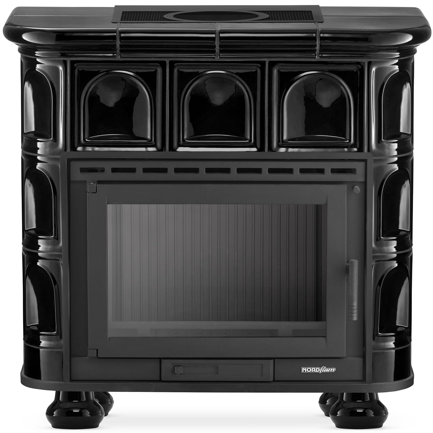 Koklinis židinys FLORENCJA – FERGUSS FGS-LUX18 (11,7 kW) Juoda