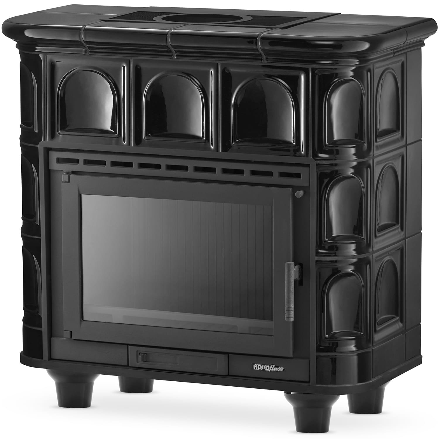 Koklinis židinys FLORENCJA – FERGUSS FGS-LUX18 (11,7 kW) Juoda