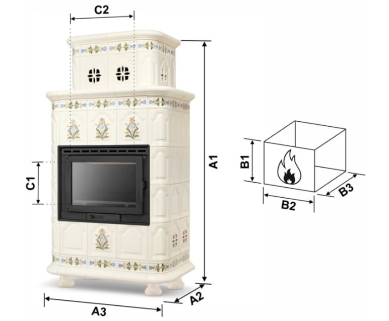 Koklinis židinys INSBRUCK – NORDFLAM ETNA (13 kW) Smėlio