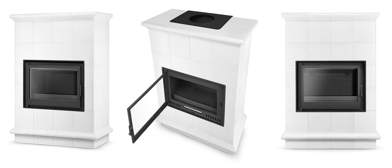 Koklinis židinys NICEA – NORDFLAM ETNA (13 kW) Balta