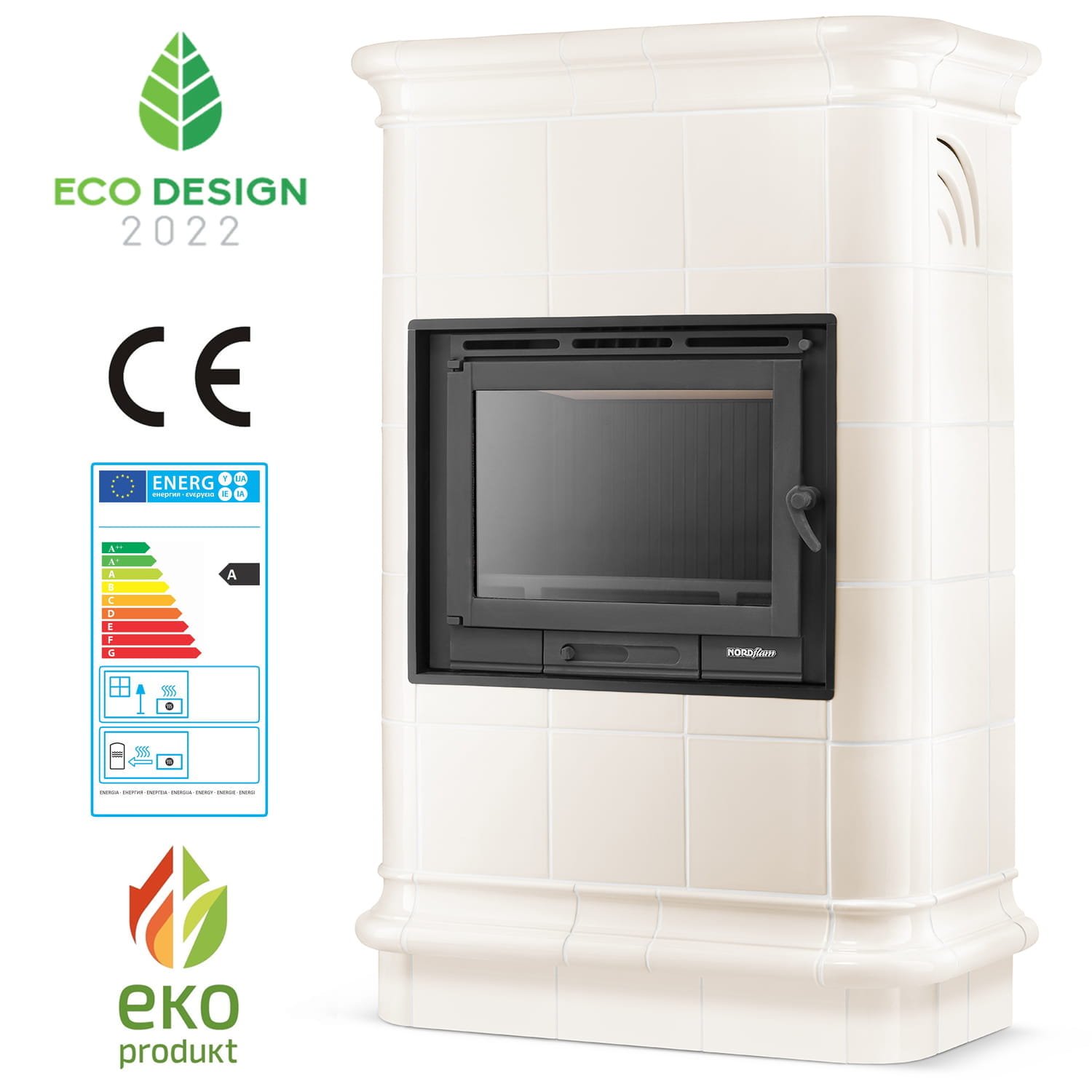 Koklinis židinys ROMA – FERGUSS FGS-LUX18 (11,7 kW) Smėlio