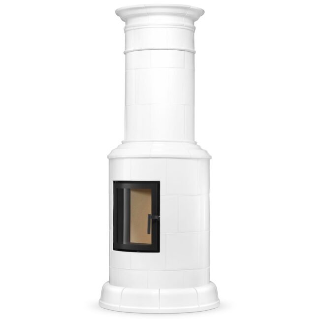 Koklinis židinys PARIS – UNICO DRAGON 8R (7,5 kW) Balta