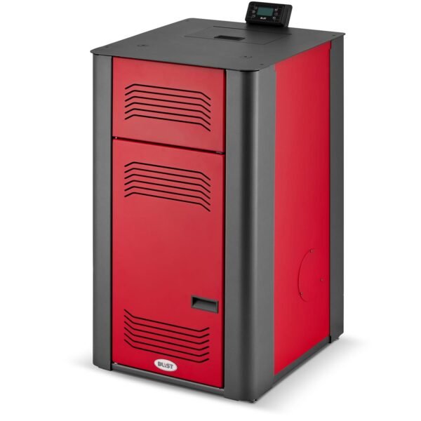 Granulinė krosnelė su vandens kontūru BLIST TERA (18–40 kW) Raudona TERA 18