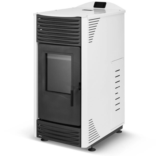 Granulinė krosnelė su vandens kontūru TOBY H 15 (4,3–14,3 kW) Balta