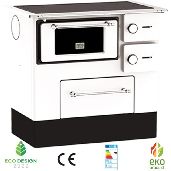 Krosnelė-viryklė ALFA-PLAM ALFA REGULAR 46 DE LUX (5 kW) Balta