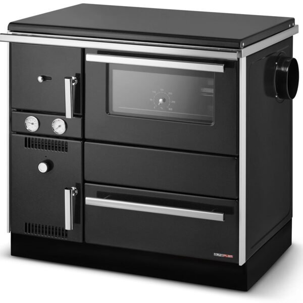 Krosnelė-viryklė ALFA-PLAM ALFA TERM 20 su vandens kontūru (22,9 kW) Antracito