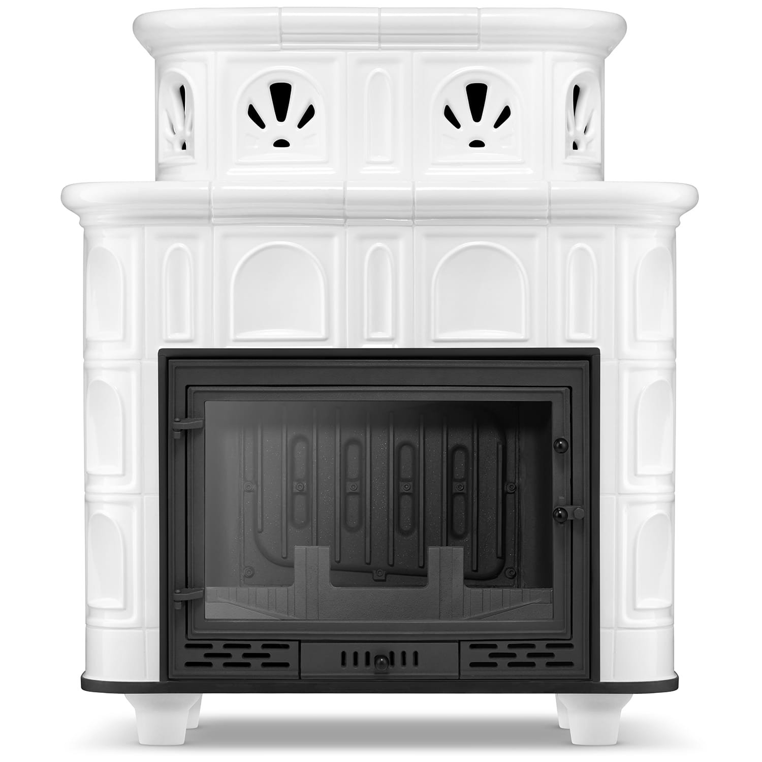 Koklinis židinys SALZBURG su vandens kontūru – FERGUSS FGS-LUX20 (16,2 kW) Balta