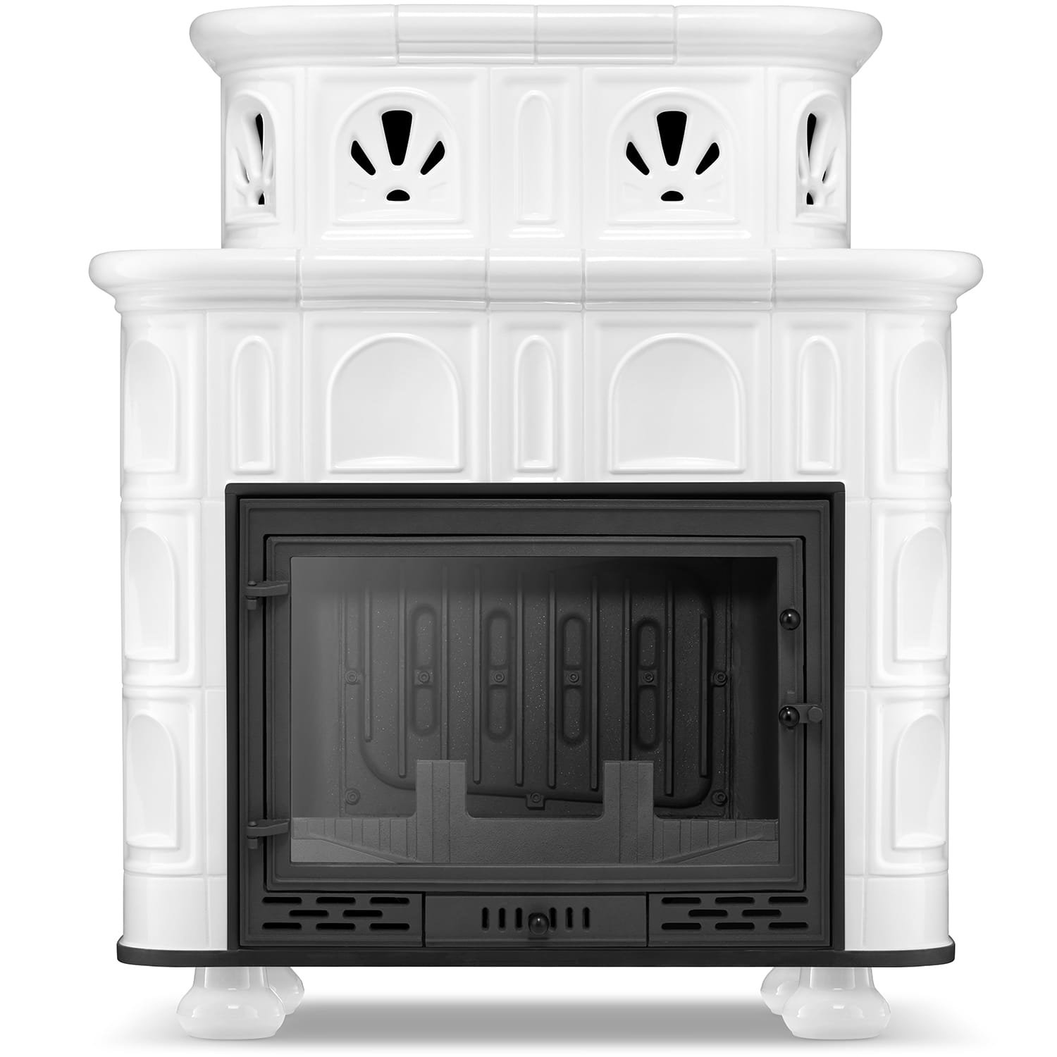 Koklinis židinys SALZBURG su vandens kontūru – FERGUSS FGS-LUX20 (16,2 kW) Balta
