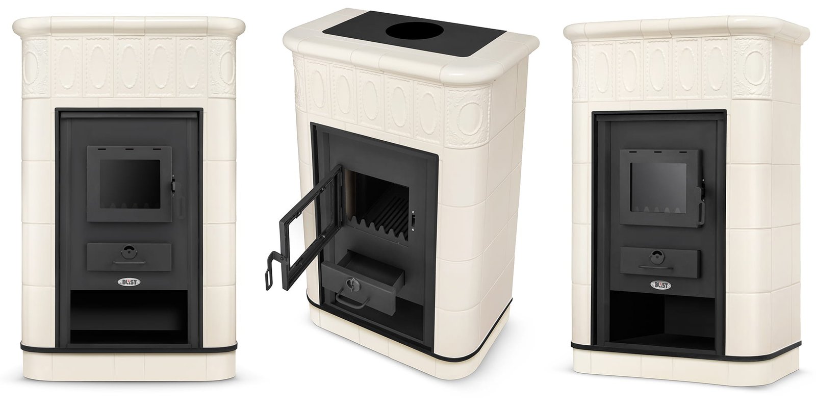 Koklinis židinys VILLACH su vandens kontūru – BLIST PADOVA E (19 kW) Smėlio