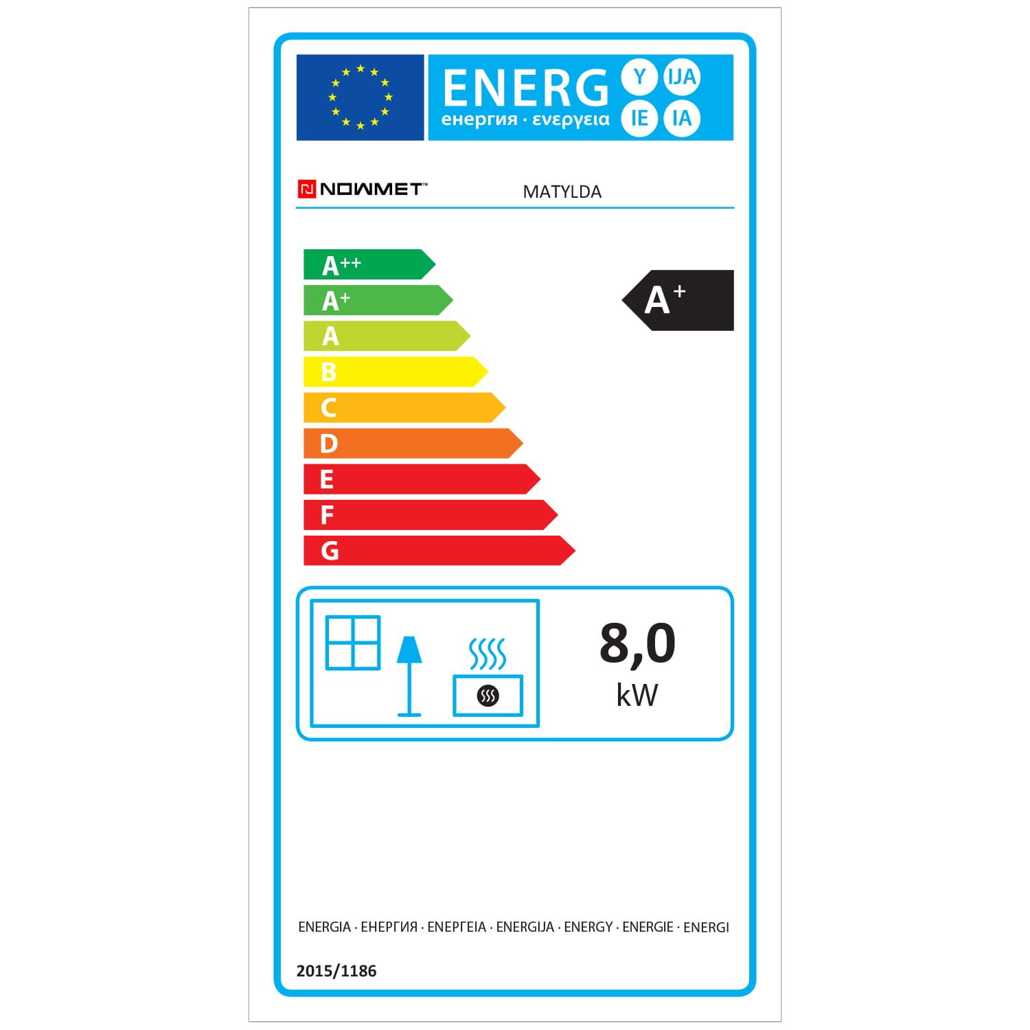 Krosnelė MATYLDA (8 kW) Antracito