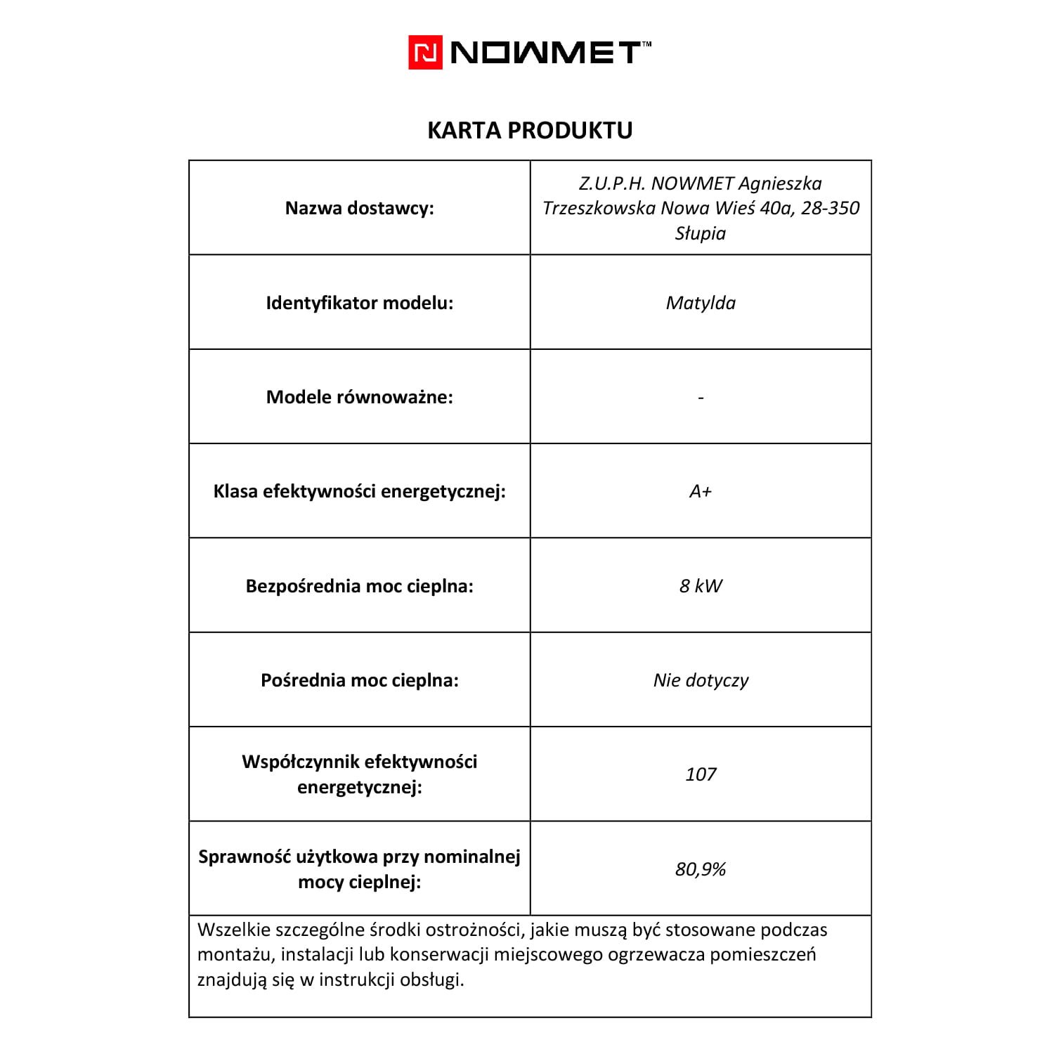 Krosnelė MATYLDA (8 kW) Antracito