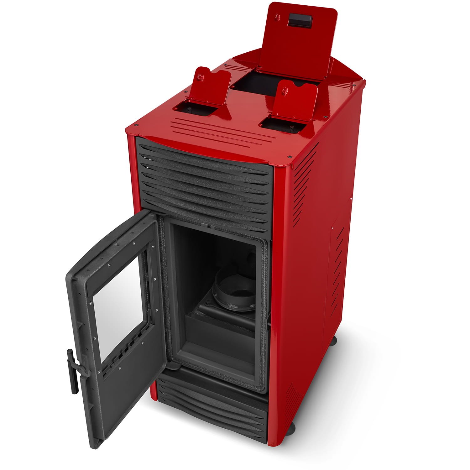 Granulinė krosnelė su vandens kontūru TOBY H 15 (4,3–14,3 kW) Raudona