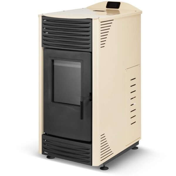 Granulinė krosnelė su vandens kontūru TOBY H 15 (4,3–14,3 kW) Kapučino
