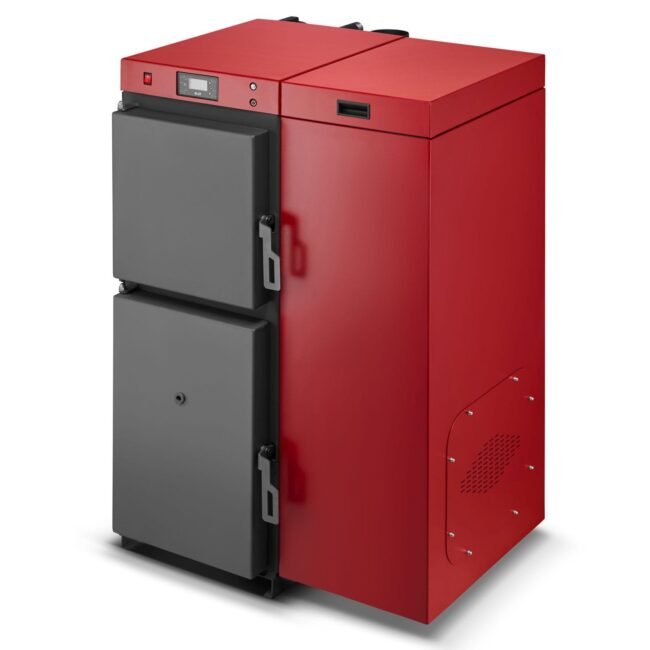 Granulinė krosnelė su vandens kontūru BLIST TERA (18–40 kW) Raudona TERA 40