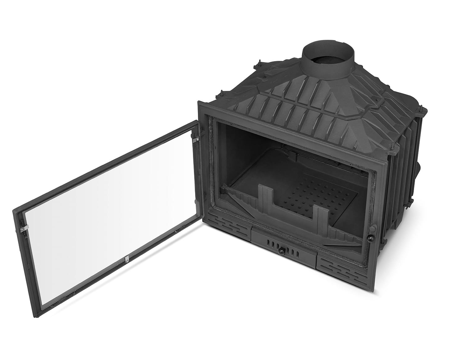 Židinio kapsulė FERGUSS FGS-LUX20 su vandens kontūru (16,2 kW) Juoda