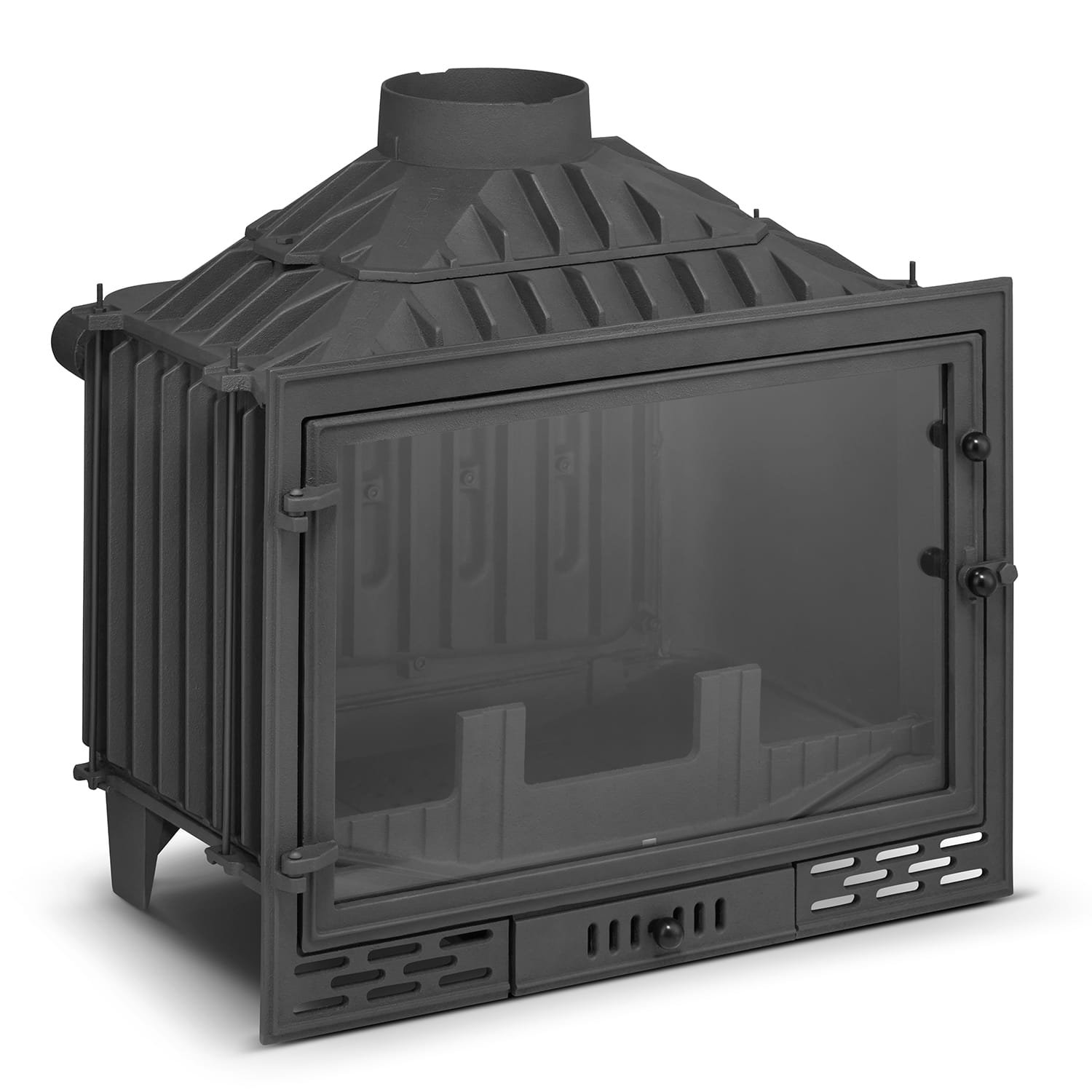 Židinio kapsulė FERGUSS FGS-LUX20 su vandens kontūru (16,2 kW) Juoda