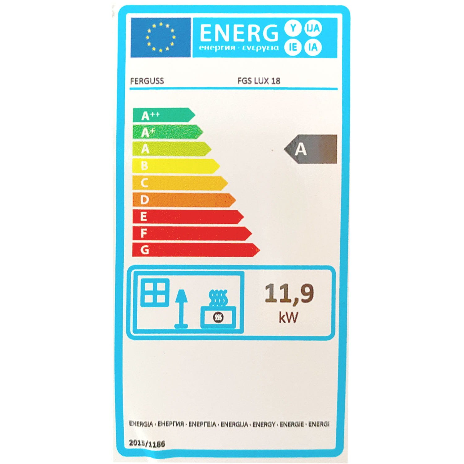 Židinio kapsulė FERGUSS FGS-LUX18 (11,9 kW) Juoda